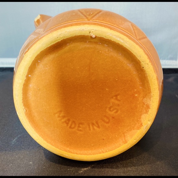 Vintage Orange Ceramic Pitcher - Picture 7 of 10